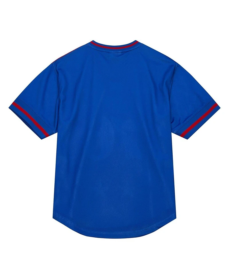 Mitchell & Ness Men's Red Philadelphia 76ers Jumbotron 3.0 Mesh V-Neck T-Shirt