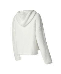 Concepts Sport Women's 2-Piece Cream Cleveland Guardians Fluffy Hoodie Top and Shorts Sleep Set