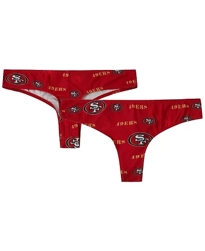 Concepts Sport Women's Scarlet San Francisco 49ers Mosaic All Over Print Thong