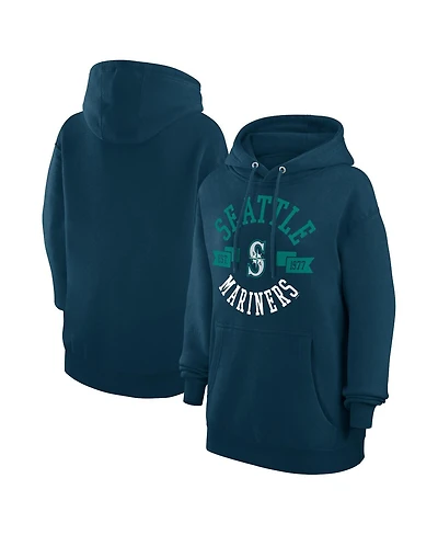 G-iii 4Her by Carl Banks Women's Navy Seattle Mariners City Graphic Pullover Hoodie
