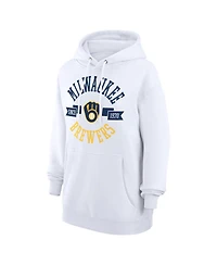 G-iii 4Her by Carl Banks Women's White Milwaukee Brewers City Graphic Pullover Hoodie