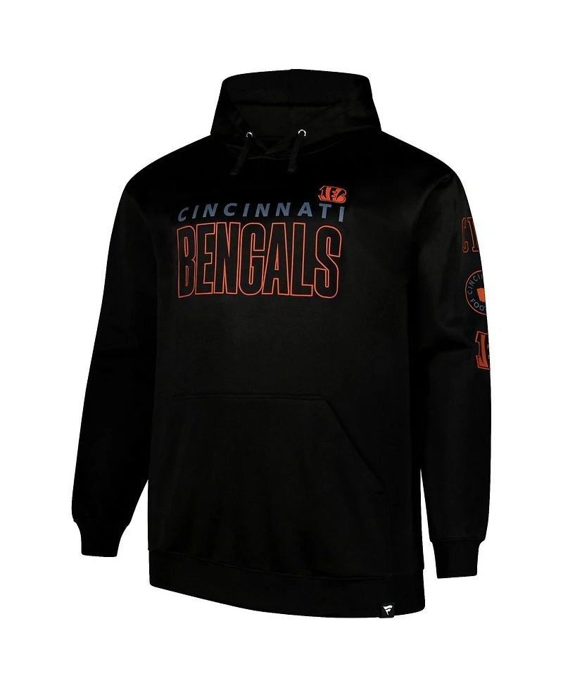 Fanatics Men's Black Cincinnati Bengals Big Tall Fleece Pullover Hoodie