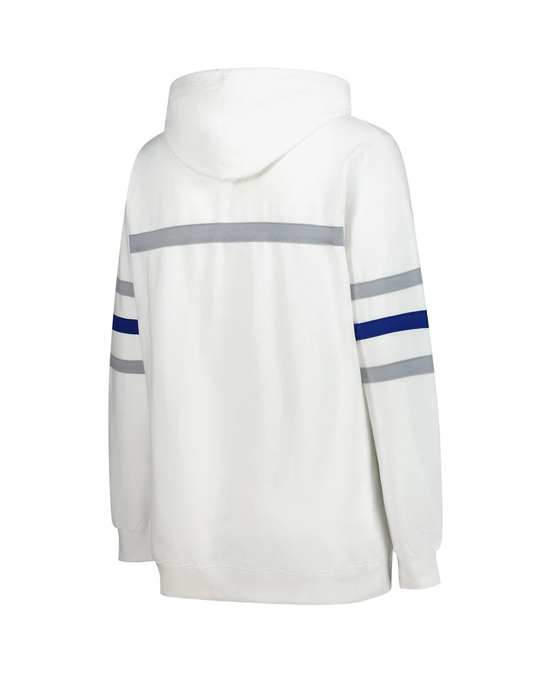 Mitchell & Ness Women's White Buffalo Bills Plus Head Coach Throwback Pullover Hoodie
