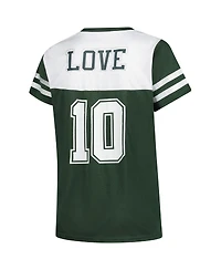 Fanatics Women's Love White Green Bay Packers Plus Bling Raglan V-Neck T-Shirt