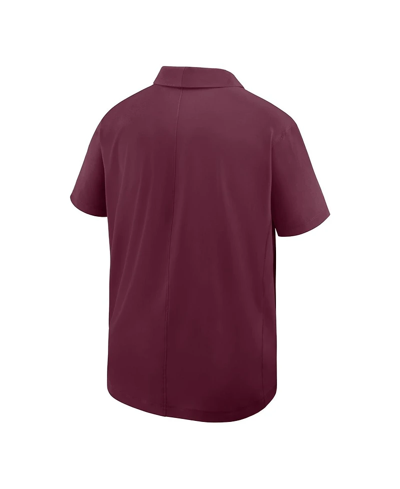 Nike Men's Maroon Minnesota Golden Gophers Woven Polo Shirt