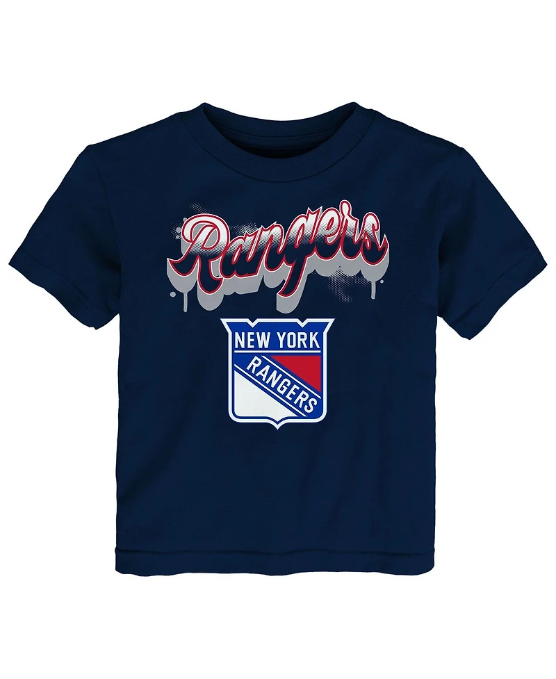 Outerstuff Toddler Navy New York Rangers Bubbly Script T-Shirt