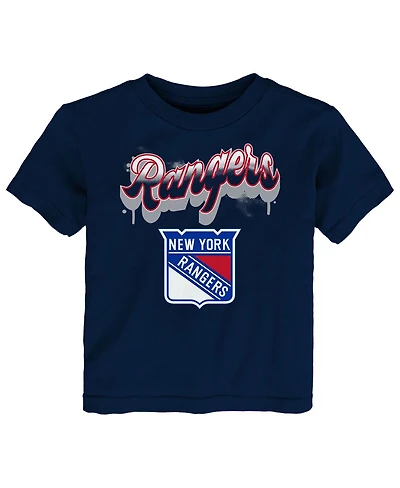 Outerstuff Toddler Navy New York Rangers Bubbly Script T-Shirt