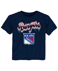 Outerstuff Toddler Navy New York Rangers Bubbly Script T-Shirt