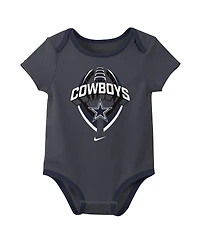Nike Baby Boys and Girls 3-Piece Dallas Cowboys Bodysuit Set