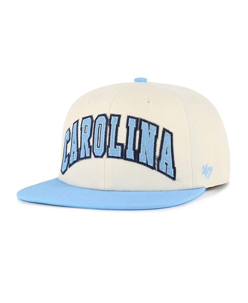 '47 Brand Men's and Women's Natural North Carolina Tar Heels Crossover Off Hand Captain Adjustable Hat