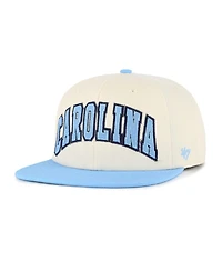 '47 Brand Men's and Women's Natural North Carolina Tar Heels Crossover Off Hand Captain Adjustable Hat