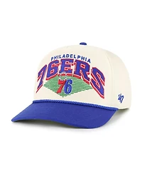 '47 Brand Men's Cream/Royal Philadelphia 76ers Pomona Two-Tone Rope Hitch Adjustable Hat