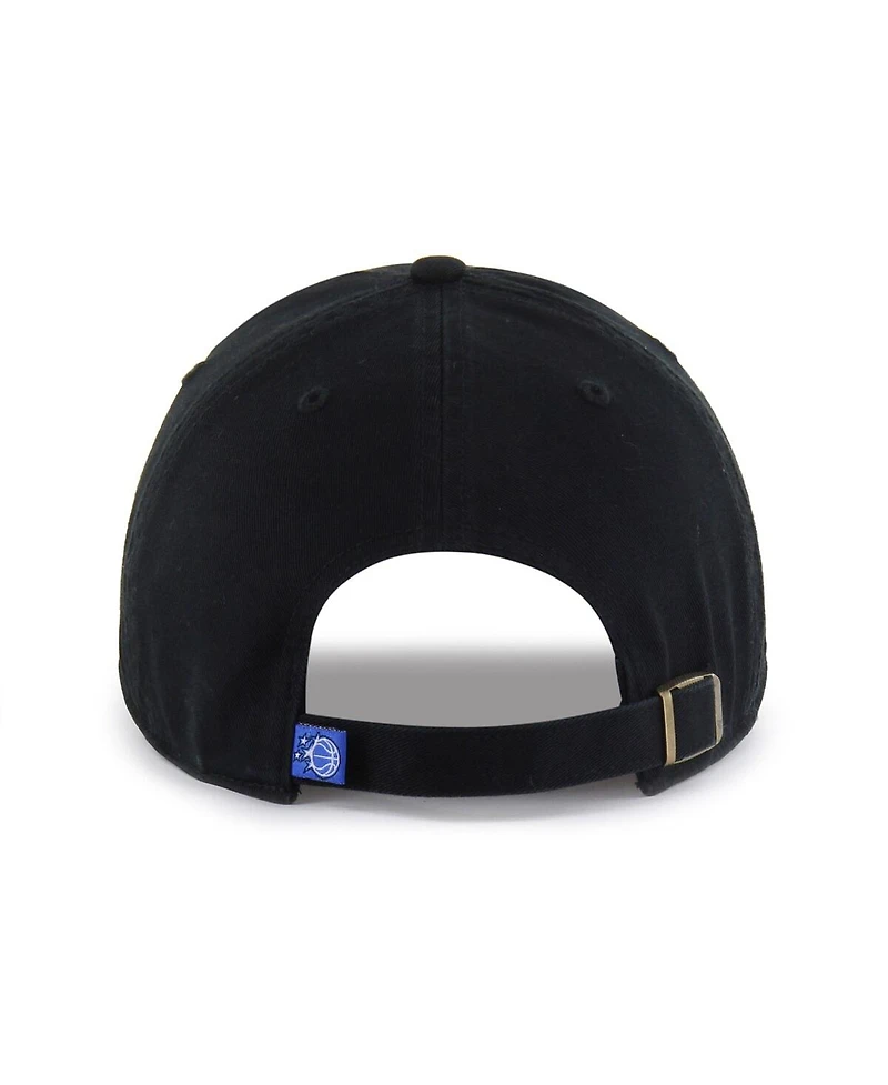 '47 Brand Men's Black Orlando Magic Core Logo Clean Up Adjustable Hat