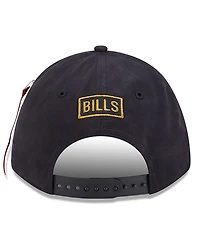 New Era x Alpha Industries Men's Black Buffalo Bills A-Frame 9FORTY Adjustable Hat