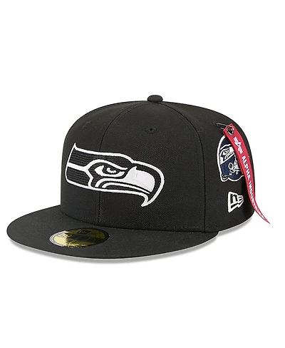 New Era x Alpha Industries Men's Black Seattle Seahawks 59FIFTY Fitted Hat