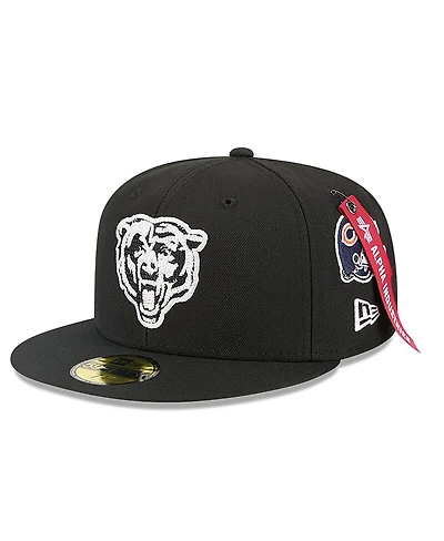 New Era x Alpha Industries Men's Black Chicago Bears 59FIFTY Fitted Hat