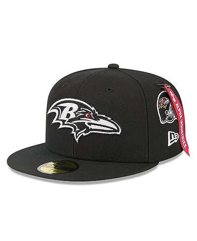New Era x Alpha Industries Men's Black Baltimore Ravens 59FIFTY Fitted Hat