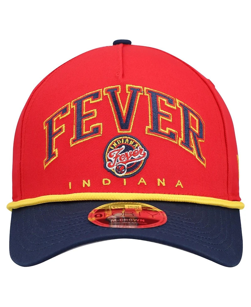 New Era Men's Red Indiana Fever Bold Arch Coolera 9FORTY A-Frame M-Crown Adjustable Hat