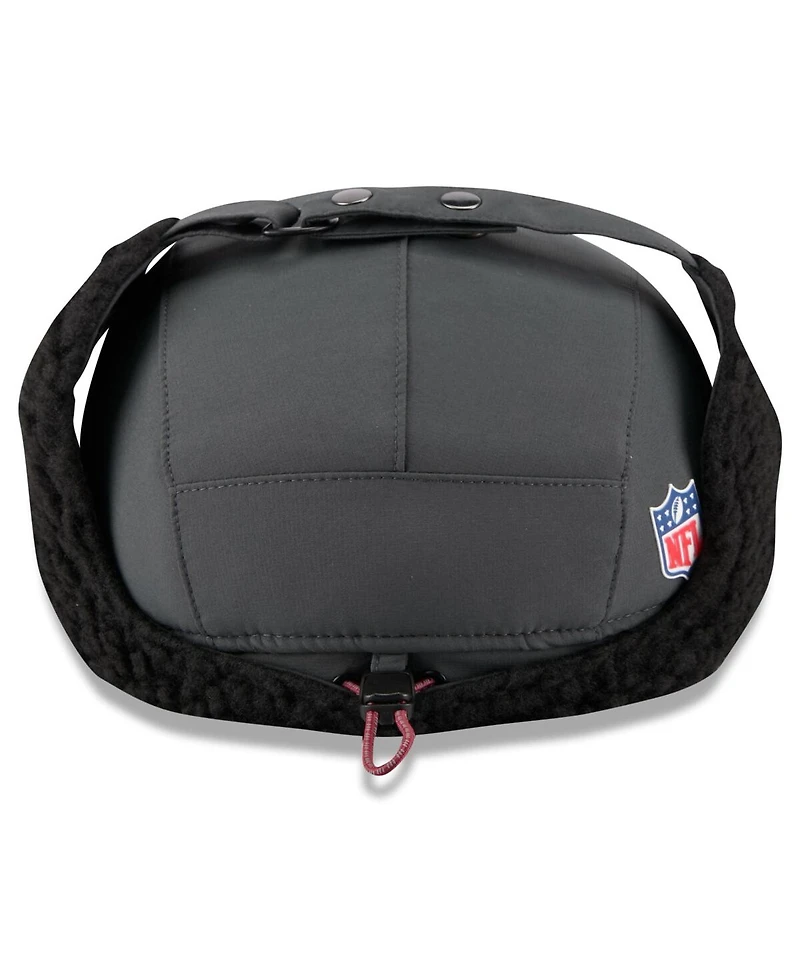 New Era Men's Charcoal Washington Commanders 2025 Sideline Cold Weather Runner Dog Ear Adjustable Hat