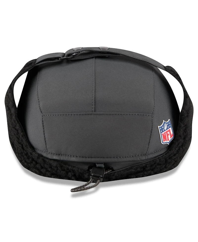 New Era Men's Charcoal Cleveland Browns 2025 Sideline Cold Weather Runner Dog Ear Adjustable Hat