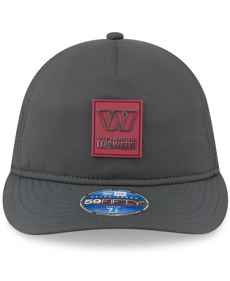 New Era Men's Charcoal Washington Commanders 2025 Sideline Cold Weather Retro Crown 59FIFTY Fitted Hat