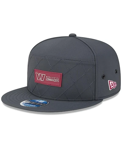 New Era Men's Charcoal Washington Commanders 2025 Sideline Cold Weather Split Panel 9FIFTY Snapback Hat