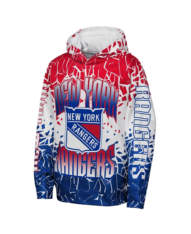 Outerstuff Big Boys and Girls Red New York Rangers Frozen Frenzy Hoodie