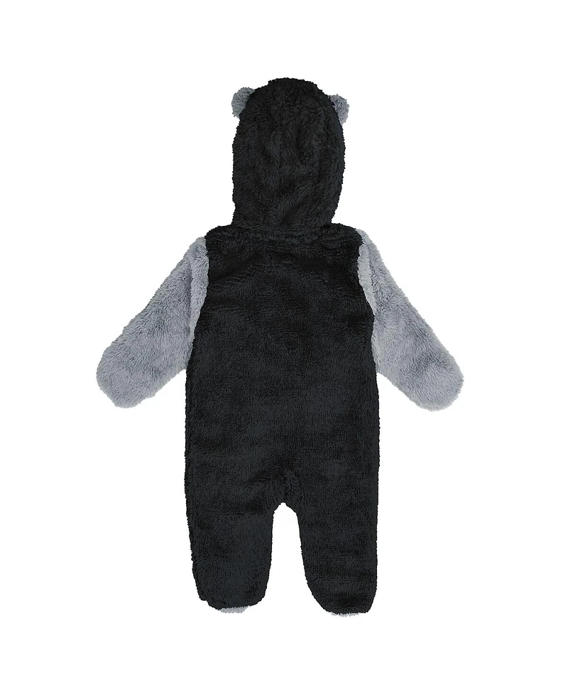 Outerstuff Baby Boys and Girls Newborn Black Los Angeles Kings Stay Napping Fleece Bunting Full-Zip Sleeper