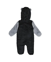Outerstuff Baby Boys and Girls Newborn Black Los Angeles Kings Stay Napping Fleece Bunting Full-Zip Sleeper