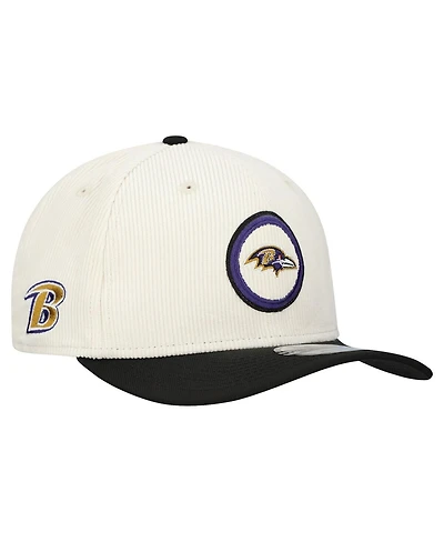 New Era Men's Stone Baltimore Ravens Loyal Corduroy 9SEVENTY Adjustable Hat