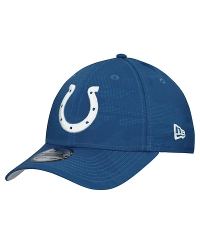 New Era Men's Royal Indianapolis Colts Tonal Camo 39THIRTY Stretch Fit Hat