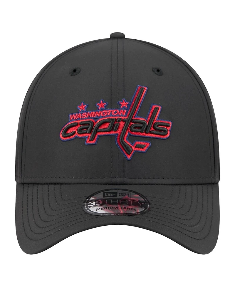 New Era Men's Black Washington Capitals Night 39THIRTY Flex Hat