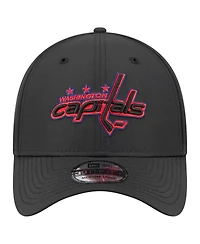 New Era Men's Black Washington Capitals Night 39THIRTY Flex Hat