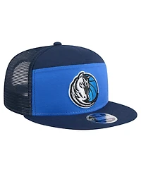 New Era Men's Blue/Navy Dallas Mavericks Outdoor Split Panel 9FIFTY Snapback Hat
