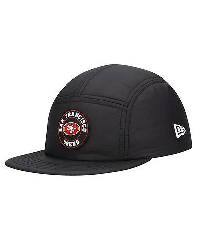 New Era Men's Black San Francisco 49ers Quilted Camper Adjustable Hat