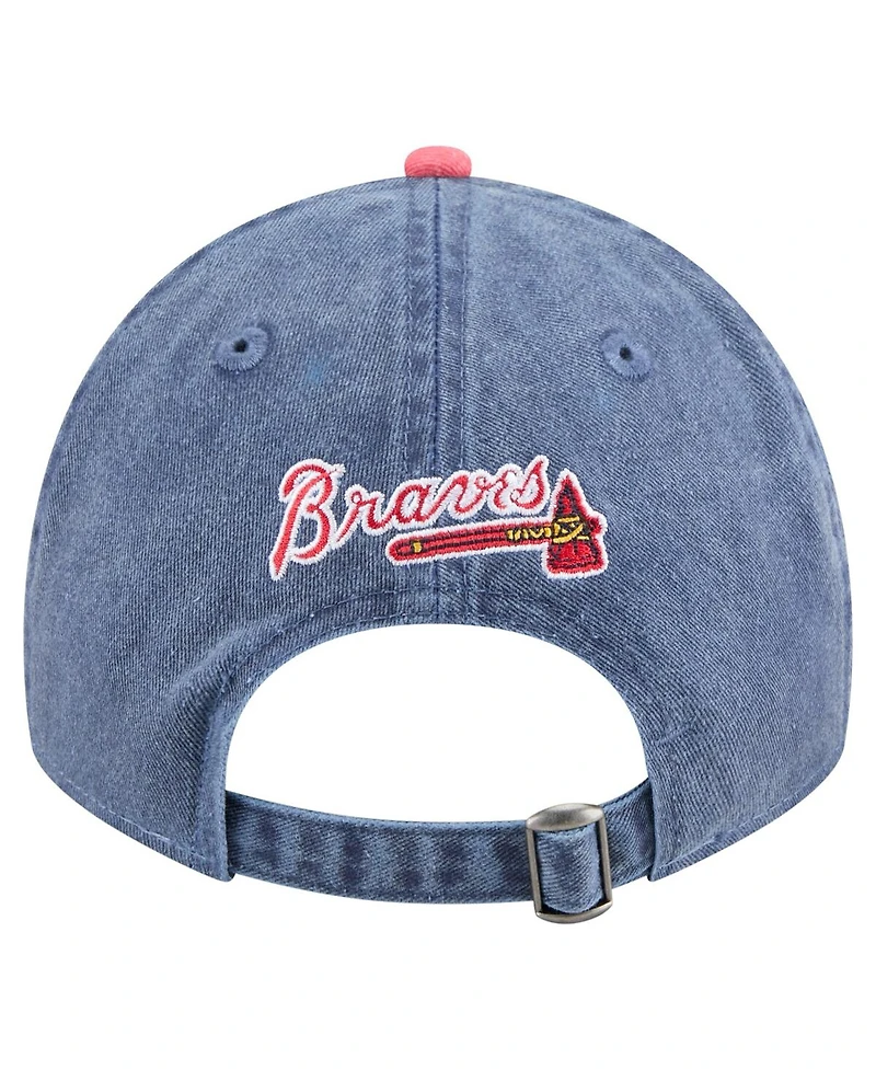New Era Men's Navy/Red Atlanta Braves Select 9TWENTY Adjustable Hat