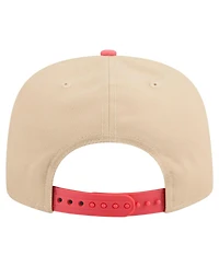 New Era Men's Light Beige/Coral Milwaukee Brewers Color Pack A-Frame 9FIFTY Snapback Hat
