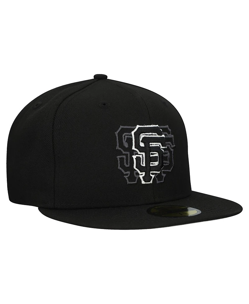 New Era Men's Black San Francisco Giants Tri-Hit 59FIFTY Fitted Hat