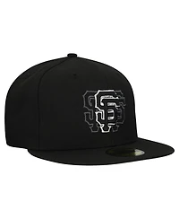 New Era Men's Black San Francisco Giants Tri-Hit 59FIFTY Fitted Hat