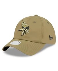 New Era Women's Green Minnesota Vikings 2025 Salute to Service Pony Tail Adjustable Hat