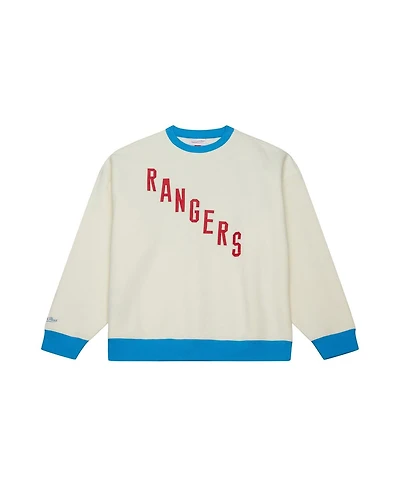 Mitchell & Ness Men's Cream/Blue New York Rangers Centennial Homecoming Fleece Sweatshirt