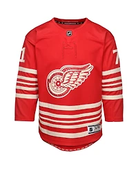 Outerstuff Big Boys and Girls Dylan Larkin Red Detroit Wings Centennial Replica Player Jersey