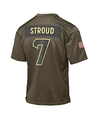 Nike Big Boys and Girls C.j. Stroud Olive Houston Texans 2025 Salute to Service Game Jersey