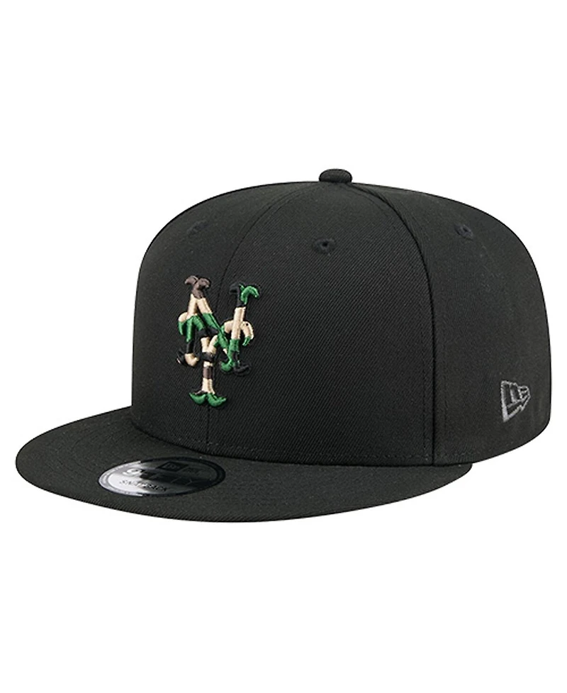 New Era Men's Black New York Mets Camo Subway Series 9FIFTY Snapback Hat