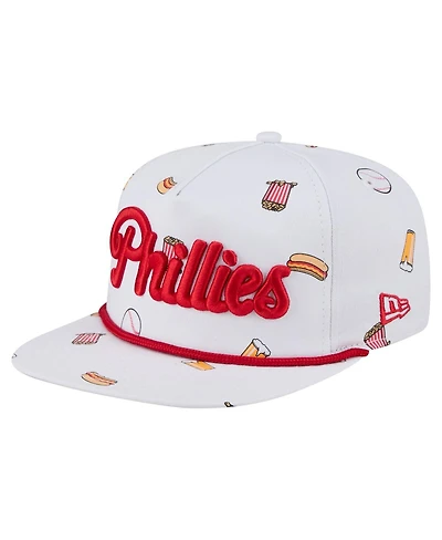 New Era Men's White Philadelphia Phillies Team Cheer Rope 19TWENTY Adjustable Hat