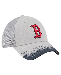 New Era Men's Gray Boston Red Sox Visor Paint Splatter 39THIRTY Flex Hat