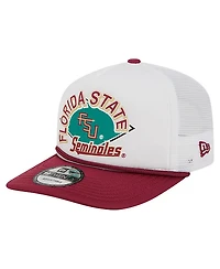 New Era Men's White Florida State Seminoles Diamond 19TWENTY Golfer Adjustable Hat