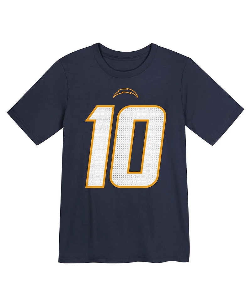 Nike Big Boys and Girls Justin Herbert Navy Los Angeles Chargers Name Number T-Shirt