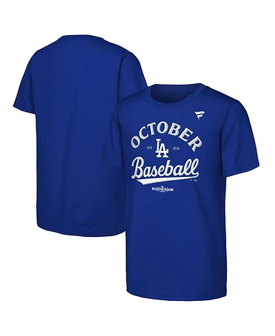 Fanatics Big Boys and Girls Royal Los Angeles Dodgers 2025 Mlb Postseason Locker Room T-Shirt
