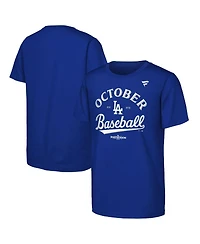 Fanatics Big Boys and Girls Royal Los Angeles Dodgers 2025 Mlb Postseason Locker Room T-Shirt